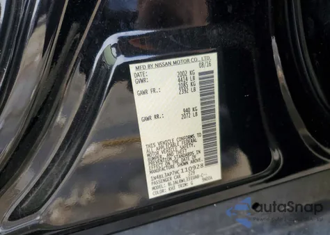 2017 Nissan Altima 3.5Sl from USA, damaged, VIN 1N4BL3AP7HC110928